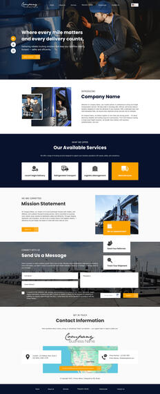 Trucking Services Web Design